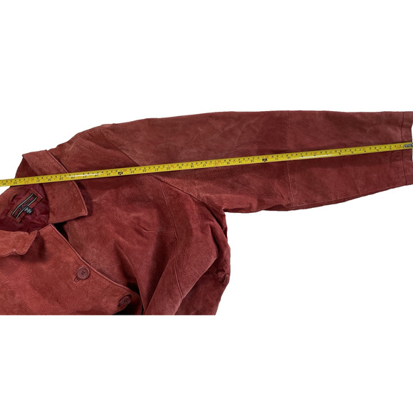 Hypo Active Red Leather Jacket Men's 2XL Extra Large Winter Coat - Picture 8 of 9